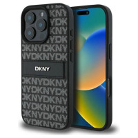 Dkny Texture Pattern Tonal Stripe iPhone 16 Pro Max Case - Black