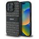Dkny Texture Pattern Tonal Stripe iPhone 16 Pro Max Case - Black