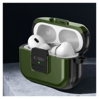 Tech-Protect Defender Hook MagSafe Case with Carabiner for Apple AirPods Pro 1 / 2 - Green