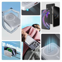 Wozinsky WRW349YWS 10,000 mAh Magnetic Power Bank - White