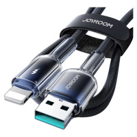 Joyroom S-A42 Crystal-Clear Series 3A USB-A - Lightning cable 1.2m - black