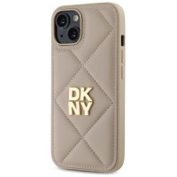 Dkny Quilted Stack Logo iPhone 14 Case - Beige