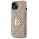 Dkny Quilted Stack Logo iPhone 14 Case - Beige
