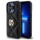 Dkny Quilted Stack Logo iPhone 15 Pro Max Case - Black
