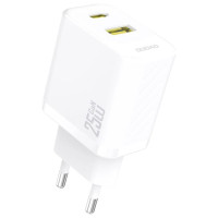 Dudao A26T GaN 25W USB-A, USB-C Charger - White
