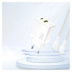 Dudao A26T GaN 25W USB-A, USB-C Charger - White