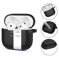 Tech-Protect Silicone Hook Case for AirPods 4 - Black
