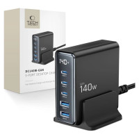 Tech-Protect DC140W-GAN 5-PORT PD140W/QC3.0 Charging Station - Black