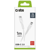 SBS TECABLETCC10W USB-C Cable - USB-C Power Delivery 25W 1 m - white