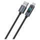 Dudao L7T USB-A - USB-C 66W Cable with LED Display 1m - Black
