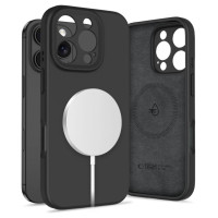 Tech-Protect Liquid Silicone MagSafe Case for iPhone 16 Pro - Black