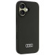 Audi Silicone Case iPhone 16 6.1" black/black hardcase AU-LSRIP16-Q3/D1-BK