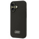 Audi Silicone Case iPhone 16 6.1" black/black hardcase AU-LSRIP16-Q3/D1-BK