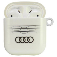 Audi IML Geometric Pattern Case for AirPods 1 / 2 - White