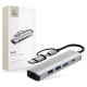 Tech-Protect HB03 HUB Adapter 5in1 USB-C + USB2.0 + USB3.0 + RJ45 - gray