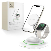 Tech-Protect QI15W-A46 3in1 Magnetic MagSafe Inductive Charger - White
