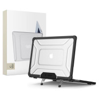 Tech-Protect SmartShell Pro case for MacBook Air 13" 2023-2025 M2 / M3 / M4 - transparent and black