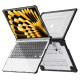 Tech-Protect SmartShell Pro case for MacBook Air 13" 2023-2025 M2 / M3 / M4 - transparent and black