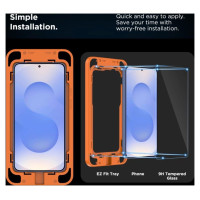 Tech-Protect Quick Set+ Tempered Glass for Samsung Galaxy S25+ - Transparent