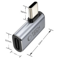 Tech-Protect Ultraboost AA01 USB-C Angled Adapter - Gray