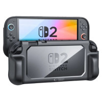 Tech-Protect MagMat Case for Nintendo Switch 2 - Black and Transparent