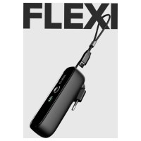 SBS Hybrid PD 20W 5000mAh Power Bank with Built-in Cable and Foldable Plug - Black