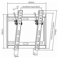 Sbox PLB-3422T Tilting Flat Screen LED TV Mount 23"-43" 35kg