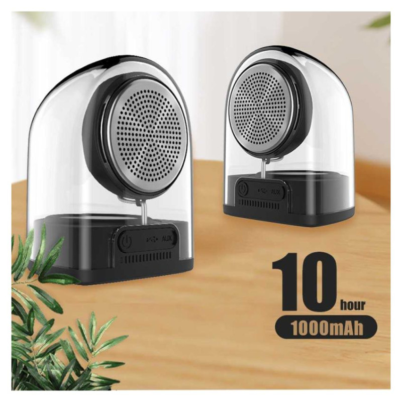 Devia Crystal Series TWS Speaker with Silicon Case (2pcs) Black