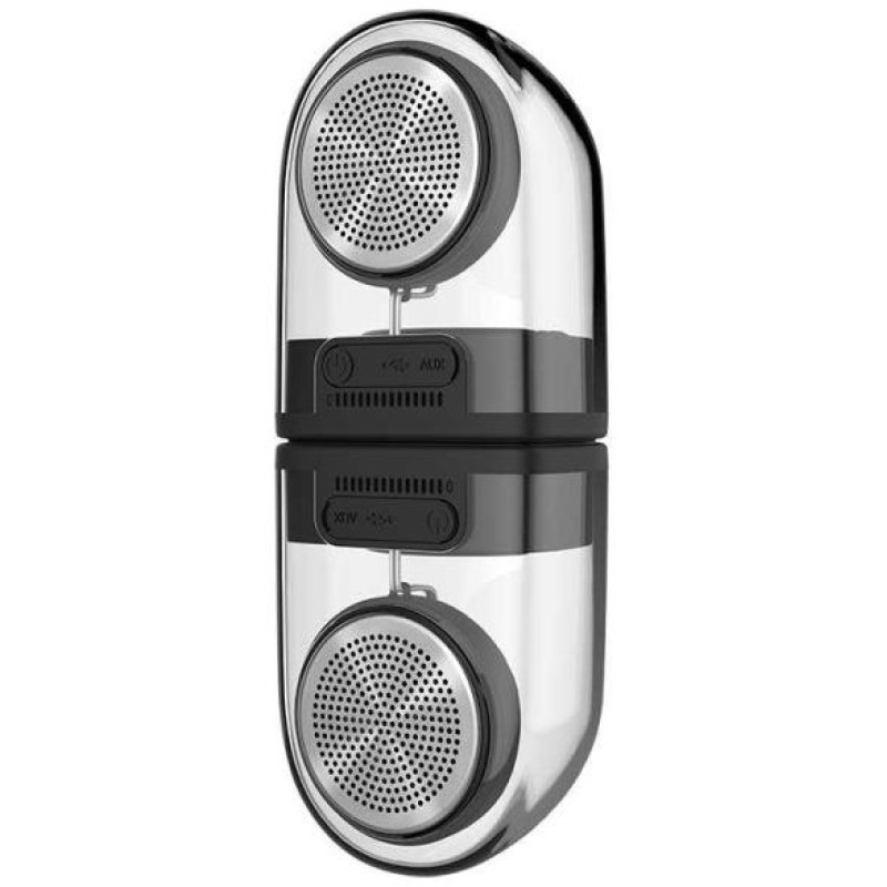 Devia Crystal Series TWS Speaker with Silicon Case (2pcs) Black