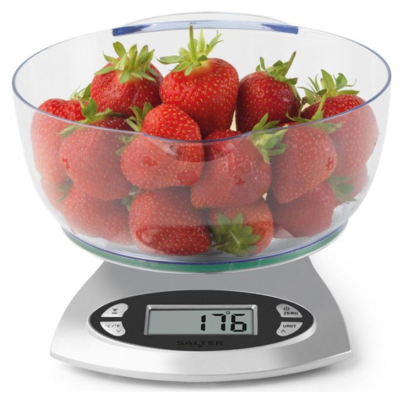 Salter 1069 SVDR 5KG Electronic Kitchen Scale - Silver