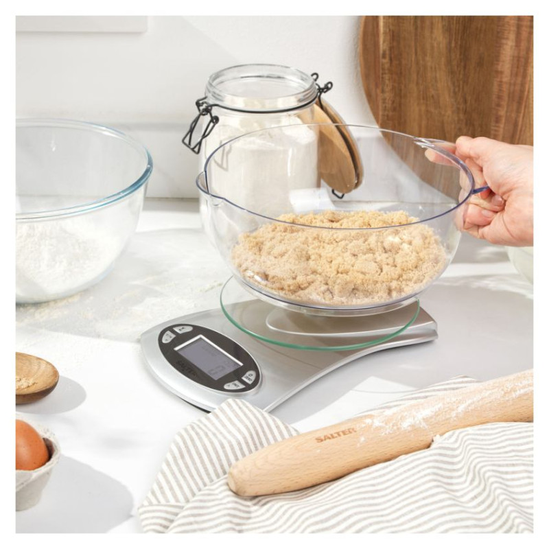 Salter 1069 SVDR 5KG Electronic Kitchen Scale - Silver
