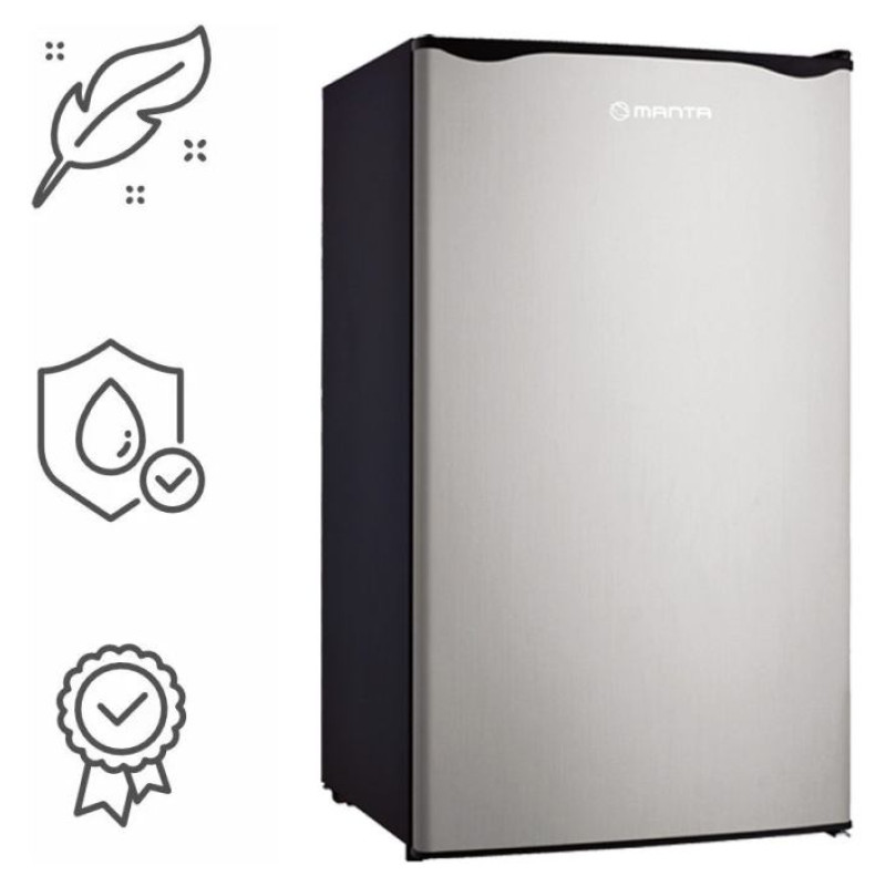 Manta MM520PS Fridge 91L Silver Inox/Black