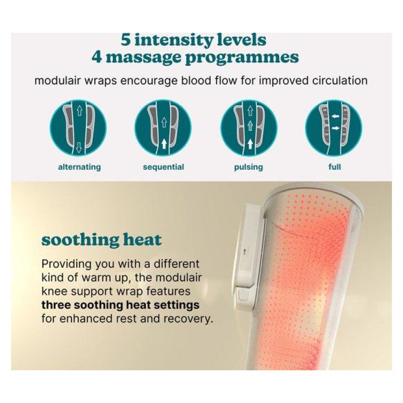 Homedics SR-CMXKE10HBND  Modulair Compression System Knee Wrap + Controller