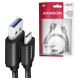 Axagon CABLE USB-C TO USB3.2 2M/BLACK BUCM3-AM20AB AXAGON