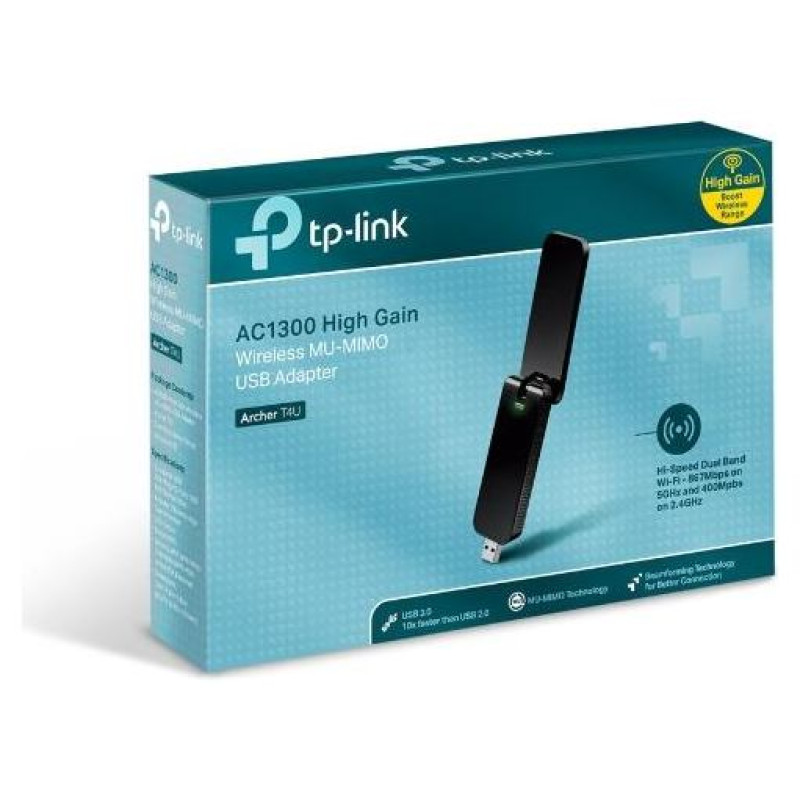 Tp-Link WRL ADAPTER 1300MBPS USB/DUAL BAND ARCHER T4U TP-LINK