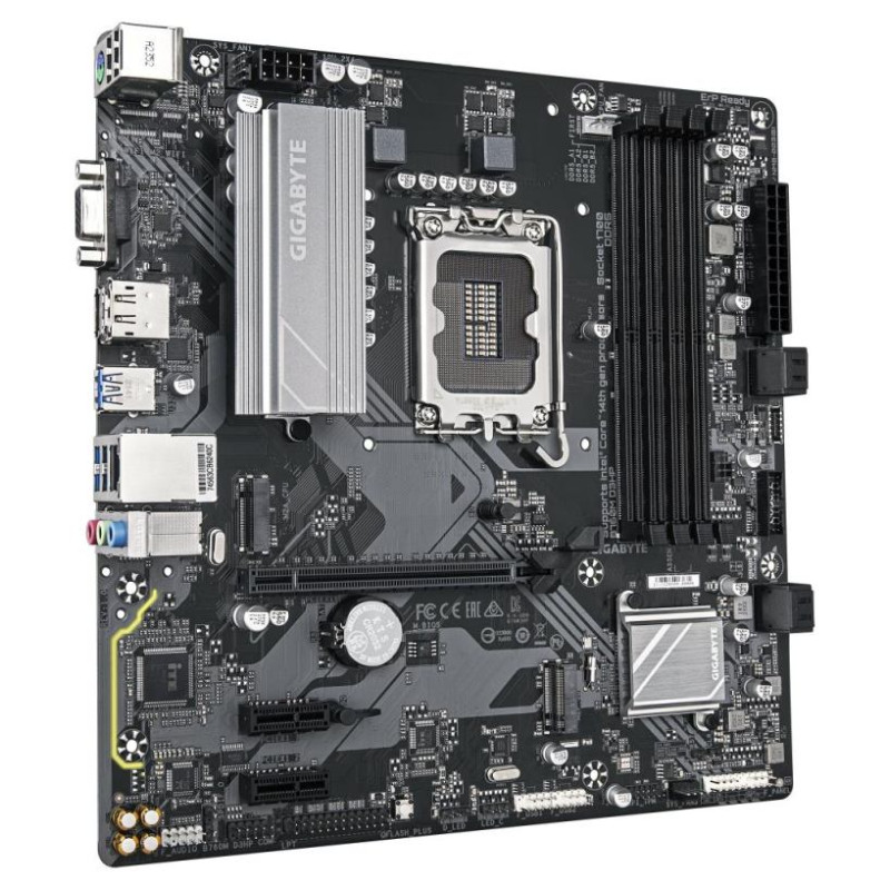 Gigabyte Mainboard|GIGABYTE|Intel B760 Express|LGA1700|Micro-ATX|Memory DDR5|Memory slots 4|2xPCI-Express 3.0 1x|1xPCI-Express 4.0 16x|2xM.2|1x15pin D-sub|1xHDMI|1xDisplayPort|2xUSB 2.0|5xUSB 3.2|1xUSB-C|1xPS/2|1xRJ45|3xAudio port|B760MD3HP1.0