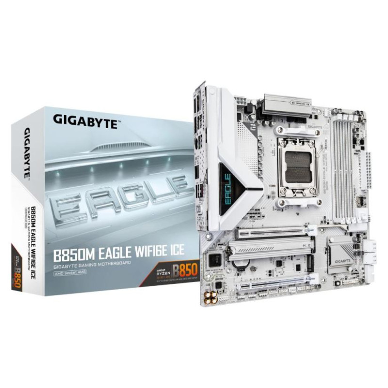 Gigabyte Mainboard|GIGABYTE|AMD B850|SAM5|Micro-ATX|Memory DDR5|Memory slots 4|1xPCI-Express 3.0 4x|1xPCI-Express 4.0 4x	|1xPCI-Express 4.0 8x|1xPCI-Express 5.0 16x|2xM.2|1xHDMI|2xDisplayPort|4xUSB 2.0|3xUSB 3.2|1xUSB-C|1xPS/2|1xRJ45|3xAudio port|B850MEAG