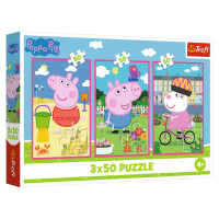 Trefl PEPPA PIG Pužļu komplekts Draudzības spēks, 3x50 gab.