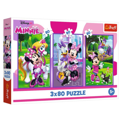Trefl DISNEY MICKEY MOUSE Pužļu komplekts, 3x80 gab.