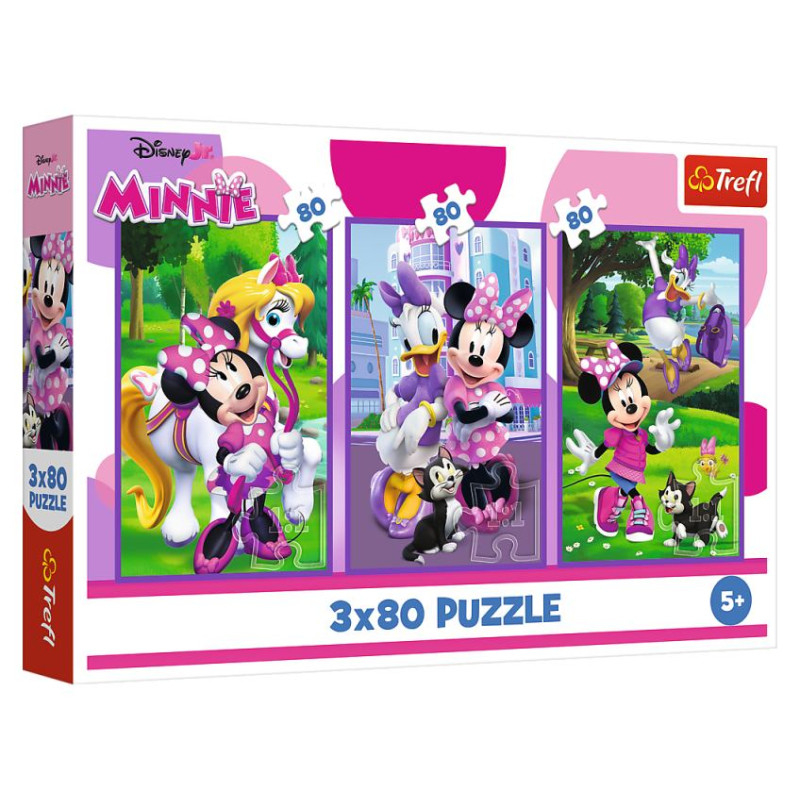 Trefl DISNEY MICKEY MOUSE Pužļu komplekts, 3x80 gab.