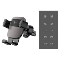 Baseus Cube SUYL-FK01 gravity phone holder 4.7-6.6" for car air vent - black