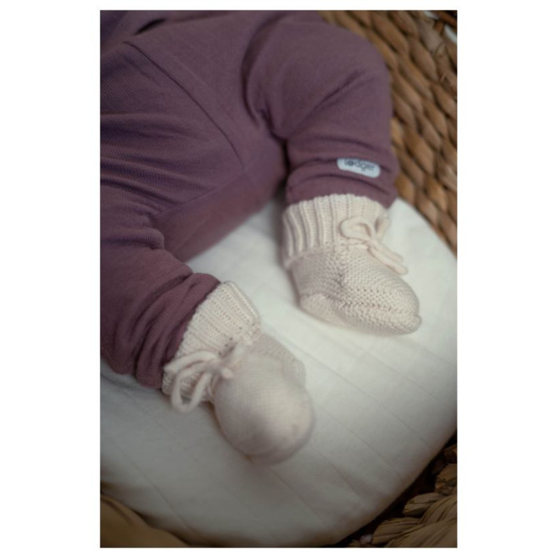 Lodger Slipper Folklore Merino vilnas čībiņas, Birch, 0-6m - SLM 599_0-6