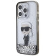 Karl Lagerfeld Liquid Glitter Ikonik case for iPhone 15 Pro Max - transparent