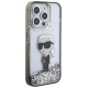 Karl Lagerfeld Liquid Glitter Ikonik case for iPhone 15 Pro Max - transparent