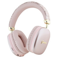 Guess GCube Metallic Script Logo Headphones - Pink