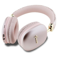 Guess GCube Metallic Script Logo Headphones - Pink