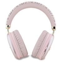 Guess GCube Metallic Script Logo Headphones - Pink