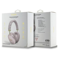 Guess GCube Metallic Script Logo Headphones - Pink