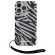 Karl Lagerfeld IML Zebra Pattern & Cord iPhone 16 Pro Case - Black