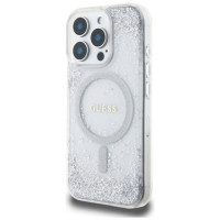 Guess Resin Gradient Glitter MagSafe case for iPhone 16 Pro - silver